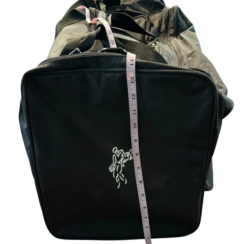 Ashworth Black Nylon Duffel Bag Golf Gym Travel Multi-Pocket Weekender Luggage